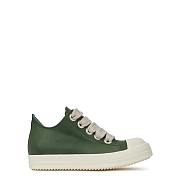 Rick Owens  Jumbo Leather Sneakers Dark Green - 1