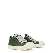 Rick Owens  Jumbo Leather Sneakers Dark Green - 4