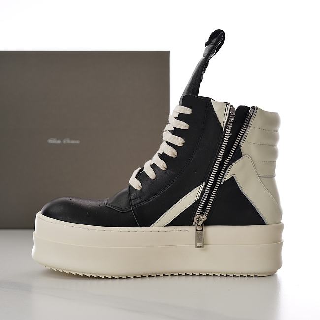 Rick Owens Mega Bumper Geobasket Black Milk RR02C7868-911 - 1