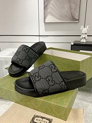 Gucci Slide Sandal Black Grey - 5