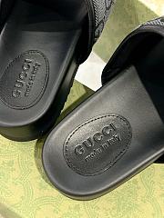 Gucci Slide Sandal Black Grey - 2