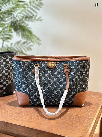 Gucci Ophidia Tote Dark Blue Size 38×28×14CM