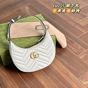 Gucci Marmont Half Moon Shaped White Size 11x21x5CM - 5