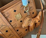 MCM Toni Shopper Visetos Cognac Brown Size 19x19CM - 5