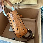 MCM Toni Shopper Visetos Cognac Brown Size 19x19CM - 3