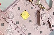 MCM Toni Shopper Visetos Cognac Pink Size 19x19CM - 4
