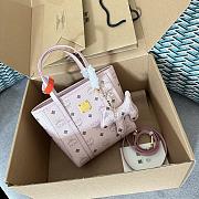 MCM Toni Shopper Visetos Cognac Pink Size 19x19CM - 3