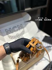 MCM Mini Ella Boston Bag in Visetos Brown 18CM - 2
