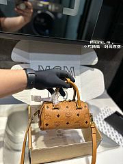 MCM Mini Ella Boston Bag in Visetos Brown 18CM - 6