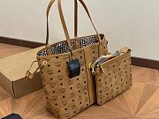 MCM Toni Top-zip Cognac Visetos Brown Size 32CM - 1