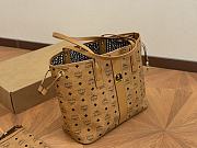 MCM Toni Top-zip Cognac Visetos Brown Size 32CM - 4
