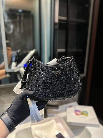 Prada Home Black Stone Bag Size 22x18x4cm
