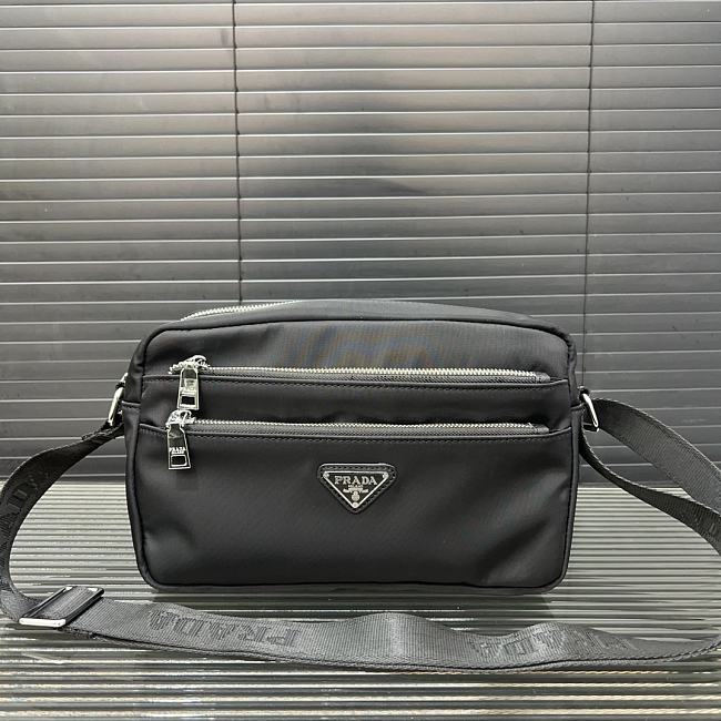 Prada Saffiano Leather Black 23x16x5cm - 1