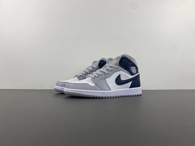 Air Jordan 1 Mid Wolf Grey Midnight Navy DQ8426-104 - 1