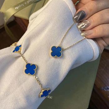 Combo Van Cleef Lucky Vintage Alhambra 5 motifs Blue