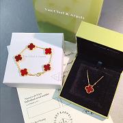 Combo Van Cleef Necklaces Lucky Vintage Alhambra bracelet 5 motifs Red - 5