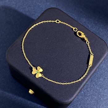 Van Cleef Frivole Bracelet Mini Model Gold Green