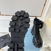 Prada Monolith Leather and Re-Nylon boots with Pouch Black - 6