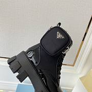 Prada Monolith Leather and Re-Nylon boots with Pouch Black - 3