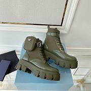 Prada Monolith leather and Re-Nylon boots with Pouch Army - 4