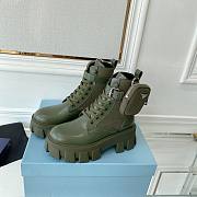 Prada Monolith leather and Re-Nylon boots with Pouch Army - 2