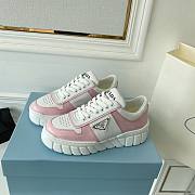 Prada Leather Sneakers White Pink - 1