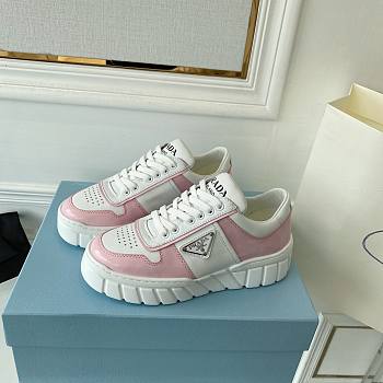Prada Leather Sneakers White Pink