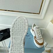 Prada Leather Sneakers White Brown - 6
