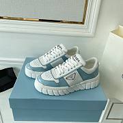 Prada Leather Sneakers White Blue - 4