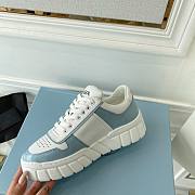 Prada Leather Sneakers White Blue - 2