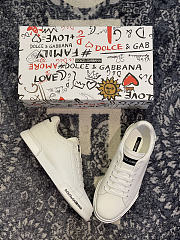 Dolce & Gabbana Calfskin Nappa Portofino Sneakers White - 6