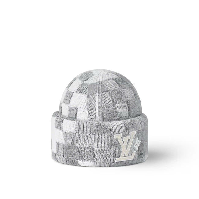 LV Crush Damoflage Pearls Beanie M7874A - 1