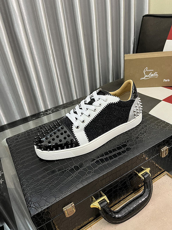 Christian Louboutin Vieira 2 Flat Black White 059#326 - 1