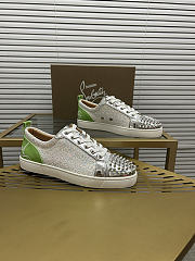 Christian Louboutin Sneaker Silver Green 088#326 - 5