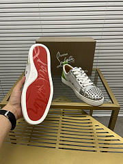 Christian Louboutin Sneaker Silver Green 088#326 - 2