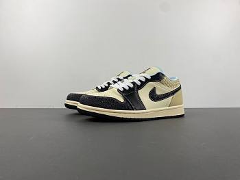 Air Jordan 1 Low SE Coconut Milk Black Muslin HQ3437-101