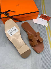 Hermes Oran Sandal Brown Leather - 2