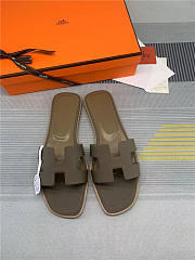 Hermes Oran Sandal étoupe Calfskin - 2