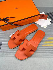 Hermes Oran Sandal Orange Calfskin - 2