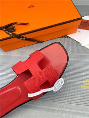 Hermes Oran Sandal Red Calfskin - 5