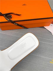 Hermes Oran Sandal White Calfskin - 6