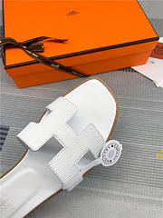 Hermes Oran Sandal White Calfskin - 5