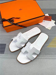 Hermes Oran Sandal White Calfskin - 3