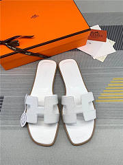 Hermes Oran Sandal White Calfskin - 2