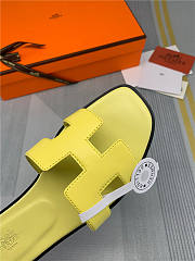 Hermes Oran Sandal Yellow Leather - 5