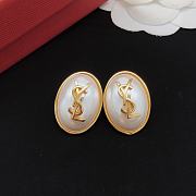 YSL Earrings Gold Pearl 032#307 - 4