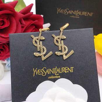 YSL Earrings Gold 058#307