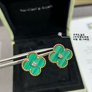 Van Cleef Earrings Gold Green 076#307 - 5