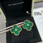 Van Cleef Earrings Gold Green 076#307 - 4
