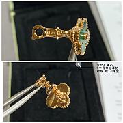 Van Cleef Earrings Gold Green 076#307 - 3